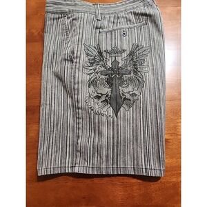 Vercho Clothing Co Grunge Skater Baggy Y2K Shorts Skulls